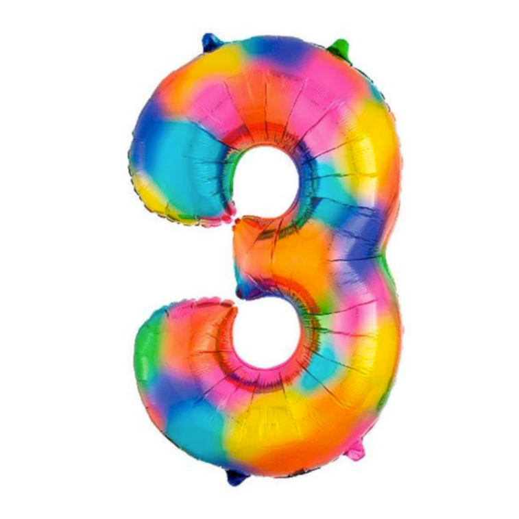 Globo Gigante Número Multicolor Con helio