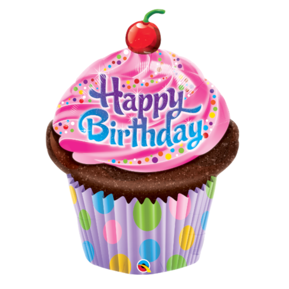 Happy Birthday Cupcake Gigante con Helio