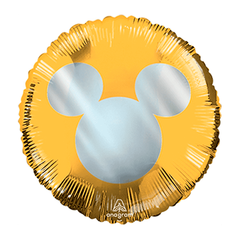 Mickey Dorado con helio 45 cm