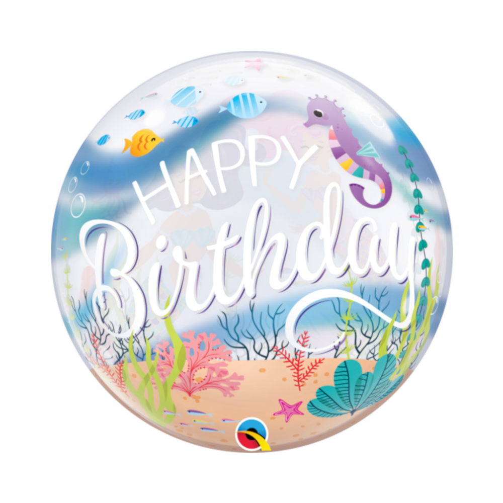 Burbuja Happy Birthday Sirena
